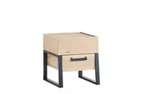 Прикроватная тумбочка Almila "Irony" 45 х 50.8 х 50.8 см (Турция) Дуб/черная