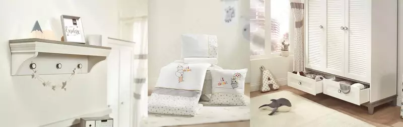 Комплект детской мебели Almila "Mia" (Турция) Белый/серый - Модульные детские