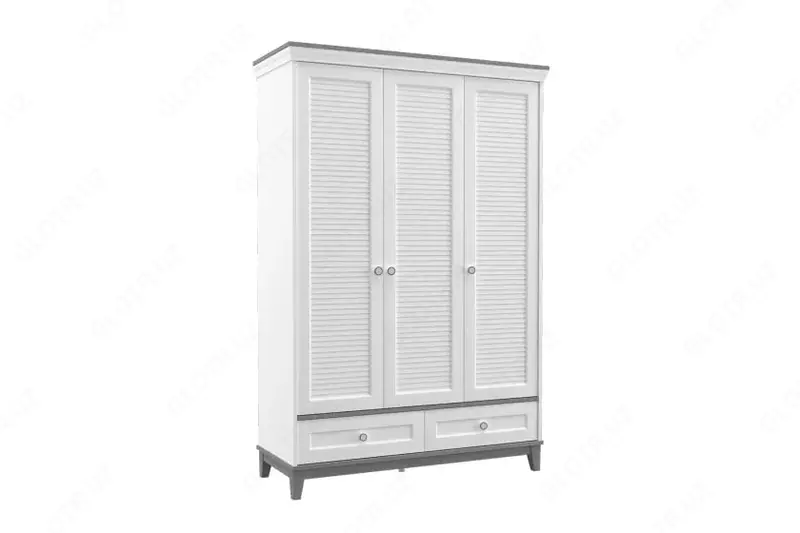 3-х дверный шкаф Almila "Mia" 140.6 х 55 х 209.2 см (Турция) Белый/серый