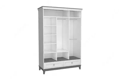 3-х дверный шкаф Almila "Mia" 140.6 х 55 х 209.2 см (Турция) Белый/серый - Цена по запросу