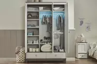 по запросу 3-х дверный шкаф Almila "Mia" 140.6 х 55 х 209.2 см (Турция) Белый/серый