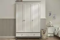 3-х дверный шкаф Almila "Mia" 140.6 х 55 х 209.2 см (Турция) Белый/серый Только в розницу