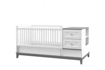 Детская кровать с ограждением Almila "Mia Karyola" 80 х 180 см (Турция) Белая/Серая