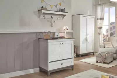 Цена по запросу Комод Almila "Mia" 94.5 х 55 х 99.7 см (Турция) Белый/серый