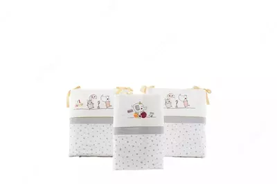 Комплект постельного белья и бортики Almila "Mia" 160 х 220 см (Турция) Цветной - Цена по запросу