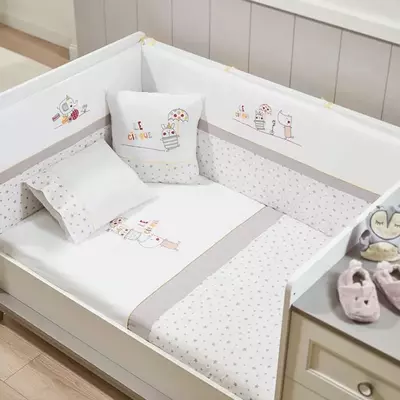 Комплект постельного белья и бортики Almila "Mia" 160 х 220 см (Турция) Цветной