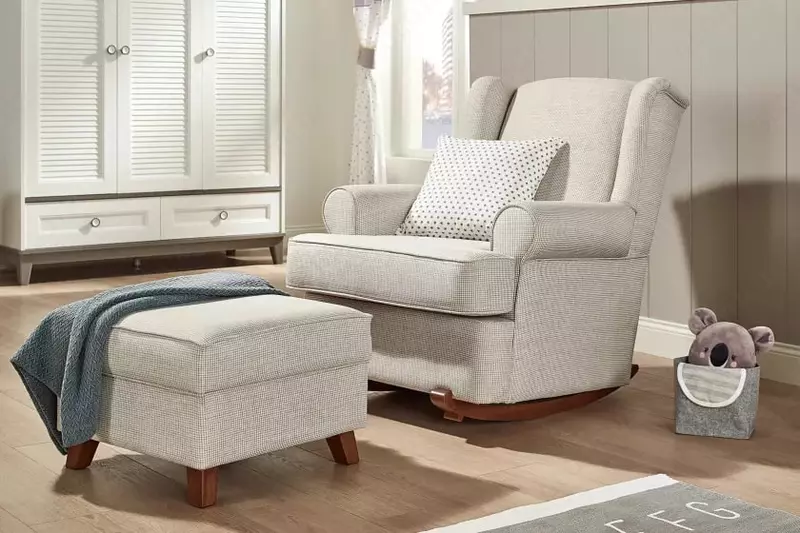 Детское кресло - качалка для отдыха Almila Life "Comfy" (Турция) Белое/коричневое