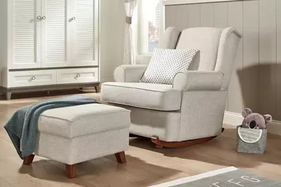 Детское кресло - качалка для отдыха Almila Life "Comfy" (Турция) Белое/коричневое