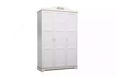 3-х дверный шкаф (глухой) Almila "Bianca" 137 х 55.3 х 225 см (Турция) Белый/декор