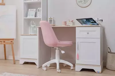 Детский письменный стол Almila "Bianca" 115 х 63.3 х 77.3 см (Турция) Белый/карамель