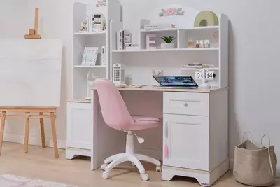 Книжный шкаф Almila "Bianca" 47 х 37.5 х 173 см (Турция) Белый/карамель