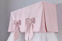 Chivinli tul + bolalar karavoti uchun ayvon Almila "Queen" (Turkiya) Oq/Pushti - по запросу