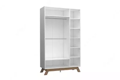 3 eshikli shkaf (qattiq) Almila "Cute" 134,7 x 54,2 x 211,5 sm (Turkiya) Eman/Oq