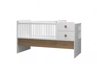 Детская кроватка Almila "Cute" 80 х 180 см (Турция) Дуб/Белый