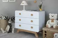 Детский комод Almila "Cute" 100 х 54 х 84.4 см (Турция) Белый/Дуб - по запросу