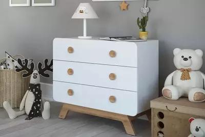 Детский комод Almila "Cute" 100 х 54 х 84.4 см (Турция) Белый/Дуб