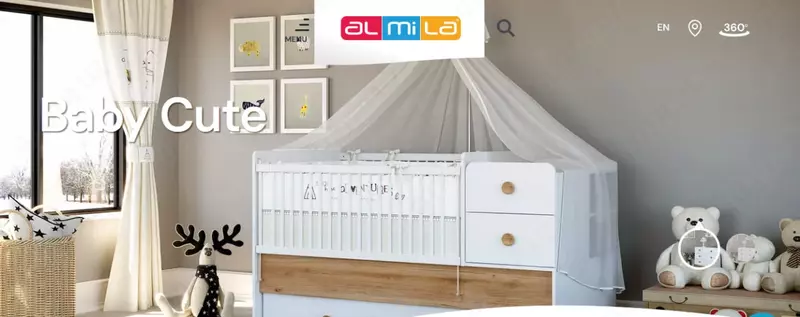 Детский комод Almila "Cute" 100 х 54 х 84.4 см (Турция) Белый/Дуб