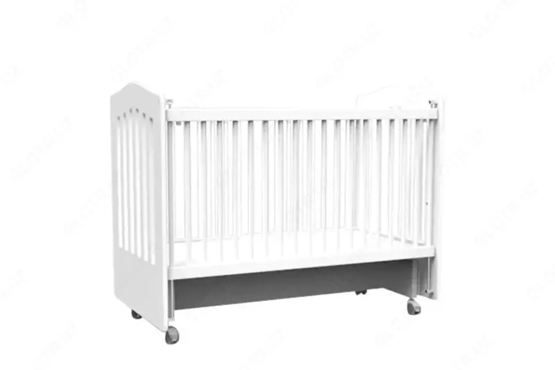 Yangi tug'ilgan chaqaloqlar uchun tebranadigan beshik Almila "Sofy" 60 x 120 sm (Turkiya) Oq