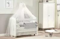 Yangi tug'ilgan chaqaloqlar uchun tebranadigan beshik Almila "Sofy" 60 x 120 sm (Turkiya) Oq - по запросу