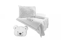 Choyshab to'plami va bamperlar Almila "Sofy Grey" 60 x 120 sm (Turkiya) Kulrang/oq