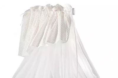 Beshik uchun chivinli tul Almila "Sofy Pink" (Turkiya) Pushti/oq