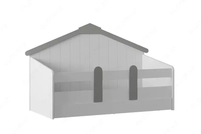 Детская кроватка Almila "Baby Cute House" 90 х 200 см (Турция) Белая/Серая