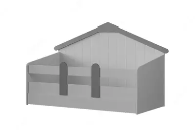 Детская кроватка Almila "Baby Cute House" 90 х 200 см (Турция) Белая/Серая