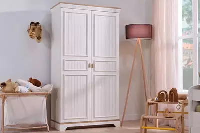 2-х дверный модульный шкаф Almila "Monte" 104.5 х 54.3 х 196.2 см (Турция) Белый/Дуб