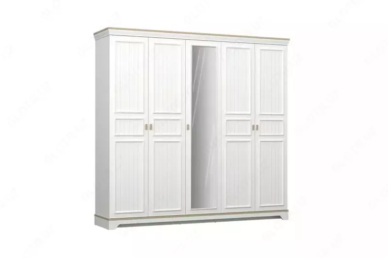 5-ти дверный комбинированный шкаф Almila "Monte" 229.7 х 54,3 х 220 см (Турция) Белый/Дуб