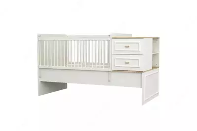 Детская кроватка для малышей Almila "Monte" 80 х 180 см (Турция) Белый/Дуб