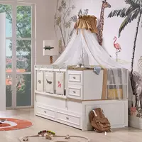 Bolalar karyolasi Almila "Monte" 80 x 180 sm (Turkiya) Oq/eman - Магазин турецкой детской мебели "ALMILA"