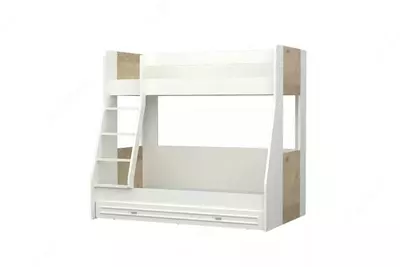 Ikki qavatli karavot Almila "Monte Ranza" 90 x 200 sm / 120 x 200 sm (Turkiya) Oq/eman