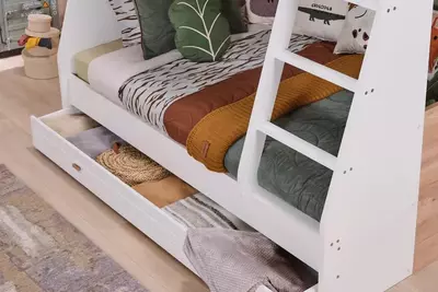 Ikki qavatli karavot Almila "Monte Ranza" 90 x 200 sm / 120 x 200 sm (Turkiya) Oq/eman