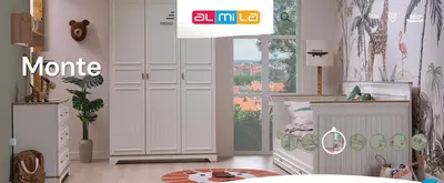 Комбинированный комод Almila "Monte" 91.8 х 45.8 х 86.4 см (Турция) Белый/Дуб
