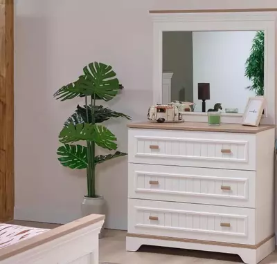 Sandiq uchun oyna Almila "Monte" 94,4 x 6 x 79,1 sm (Turkiya) Oq/Eman