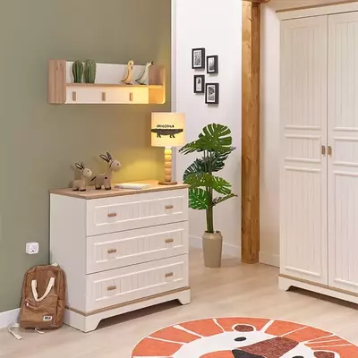 Komod uchun yuqori modul Almila "Monte" 90 x 19,6 x 29,6 sm (Turkiya) Oq/Eman