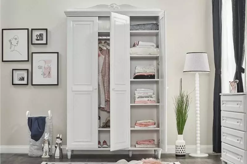 3-х дверный шкаф Almila "Lora" 143.5 х 56.3 х 225 см (Турция) Белый Только в розницу