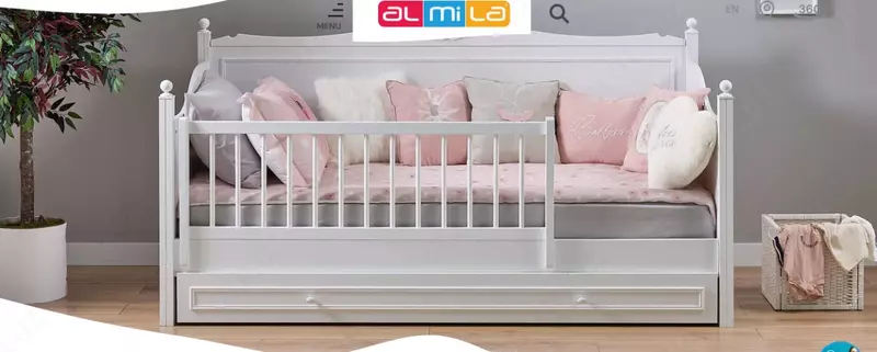 Верхний настольный модуль Almila "Lora" 121.5 х 30.3 х 98.2 см (Турция) Белый Только в розницу