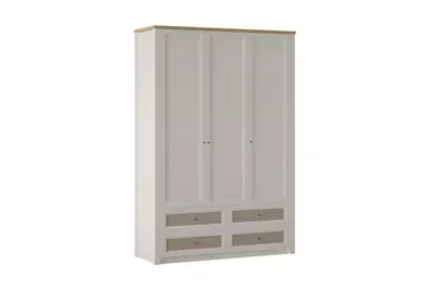 3 eshikli shkaf, tortmalari bilan Almila "Corso" 147,7 x 53 x 216,2 sm (Turkiya) Bej/Oq