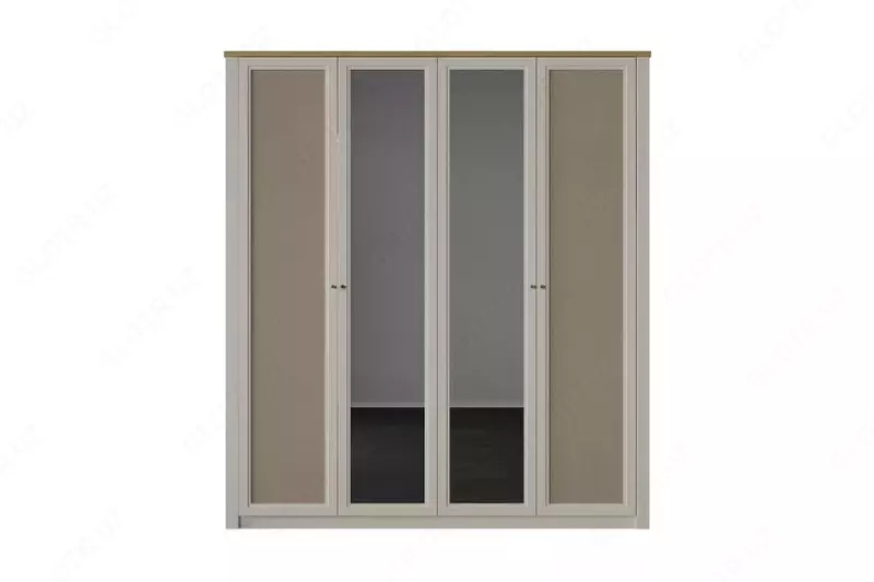 4-х дверный шкаф Almila "Corso" 192.5 х 53 х 216.2 см (Турция) Бежевый/Белый - по запросу
