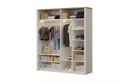 4 eshikli shkaf Almila "Corso" 192,5 x 53 x 216,2 sm (Turkiya) Bej/Oq