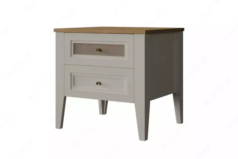 Тумбочка прикроватная Almila "Corso" 56.2 х 48.6 х 54.4 см (Турция) Белая/Бежевая