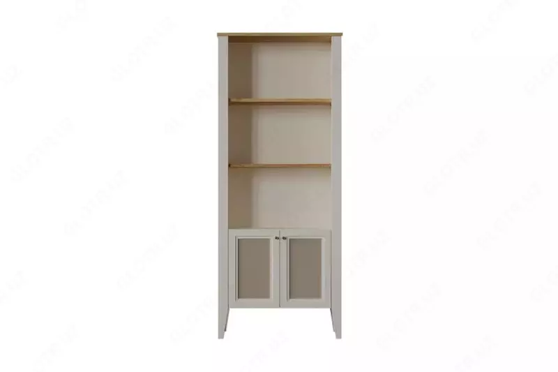 Книжный шкаф Almila "Corso" 73.9 х 36.1 х 180 см (Турция) Белый/Бежевый