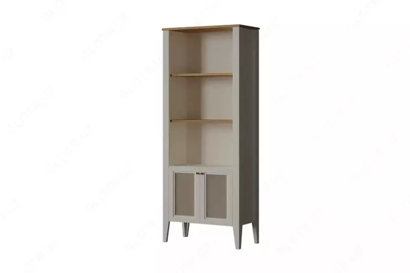 Книжный шкаф Almila "Corso" 73.9 х 36.1 х 180 см (Турция) Белый/Бежевый