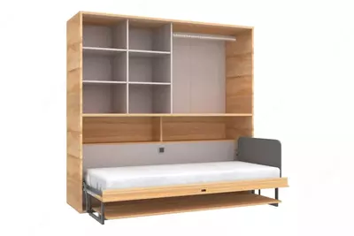 Комплект молодежной "Умной" мебели 3 в 1 Almila "Harmony" 219 х 62.5 х 212.5 см (Турция) Дуб/Белый