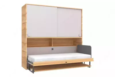 Комплект молодежной "Умной" мебели 3 в 1 Almila "Harmony" 219 х 62.5 х 212.5 см (Турция) Дуб/Белый