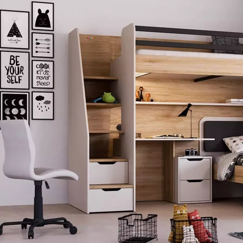 Комплект "Умной" мебели Almila "New Options" (Турция) Дуб/Белый - по запросу