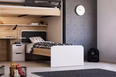 Подростковая кровать Almila "New Options Karyola" 90 х 200 см (Турция) Дуб/белая