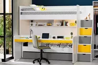 Письменный стол (большой) Almila "Neo Sarı" 204.3 х 60.8 х 86 см (Турция) Белый/Желтый - по запросу