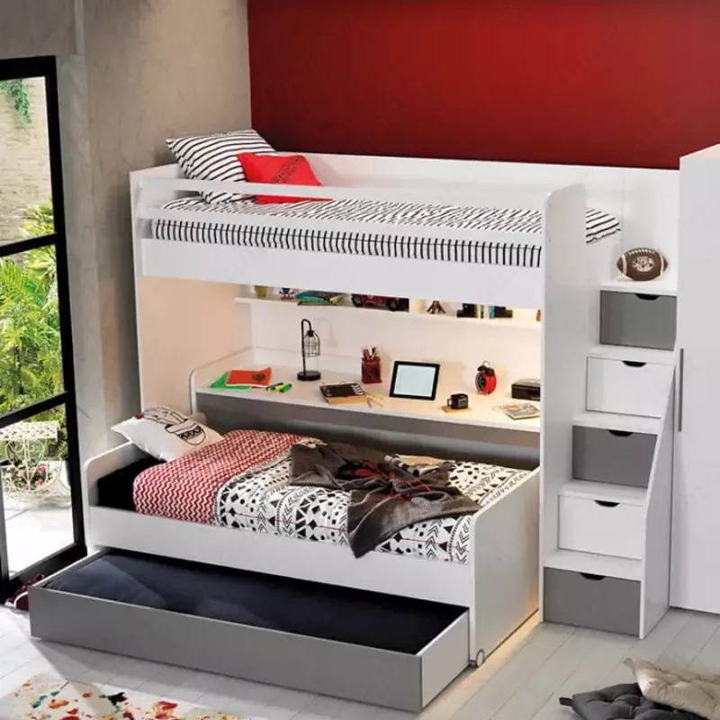 "Smart" mebel to'plami Almila "Neo Grey" (Turkiya) Oq/Kulrang Магазин турецкой детской мебели "ALMILA"